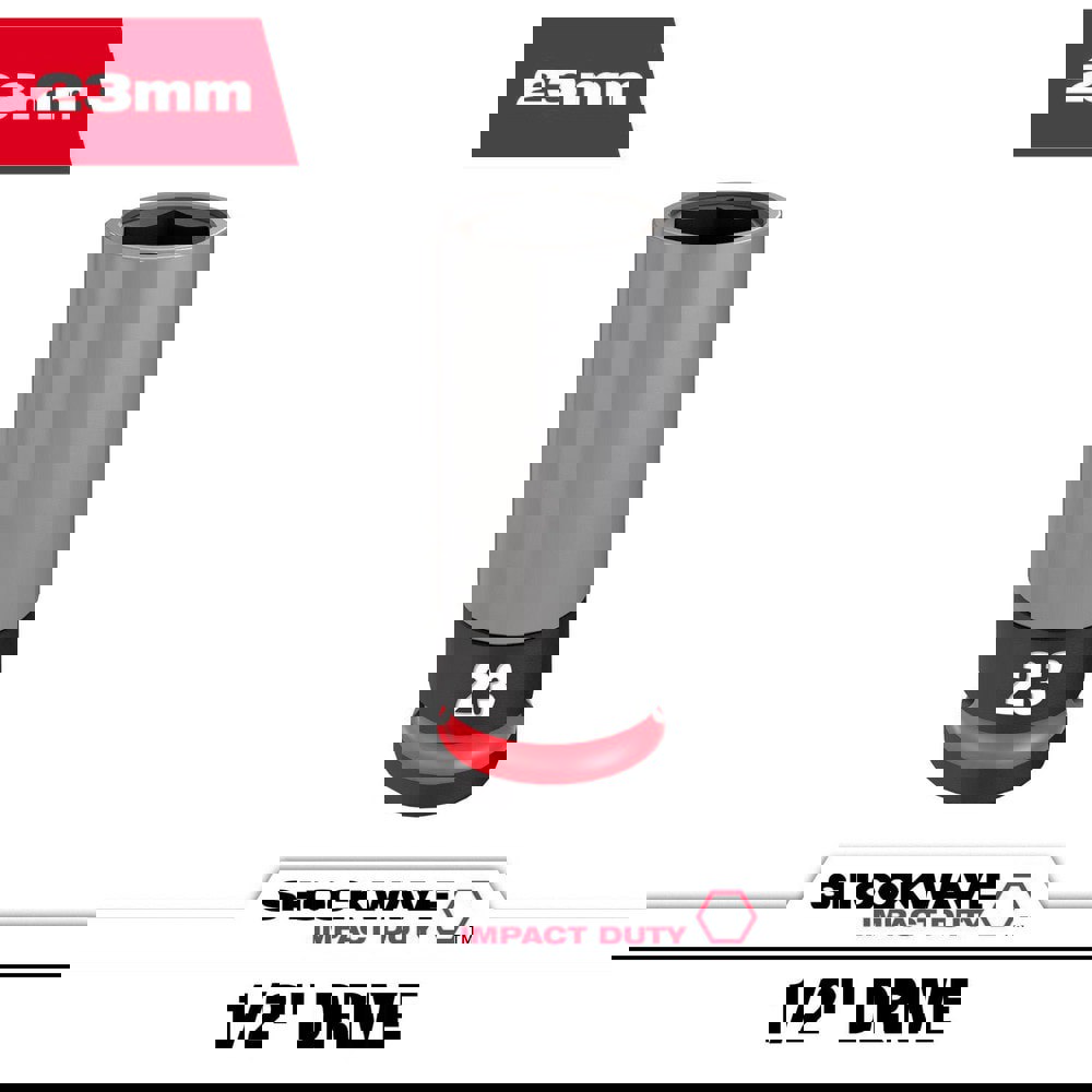 Specialty Sockets; Socket Type: Deep Socket ; Type: Deep ; Drive Size: 1/2 ; Socket Size: 23 mm ; Insulated: No ; Non-sparking: No